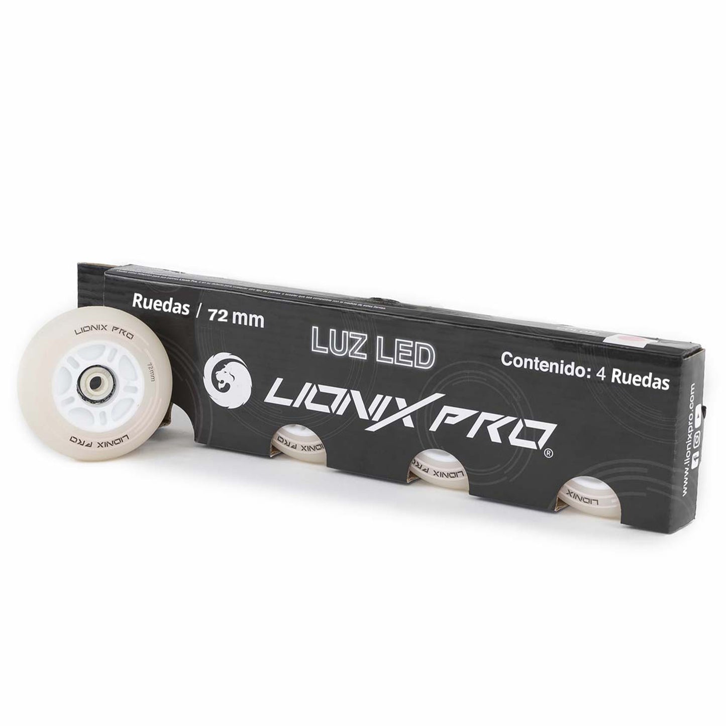 Set de 4 ruedas Nebular con luz LED - 72mm