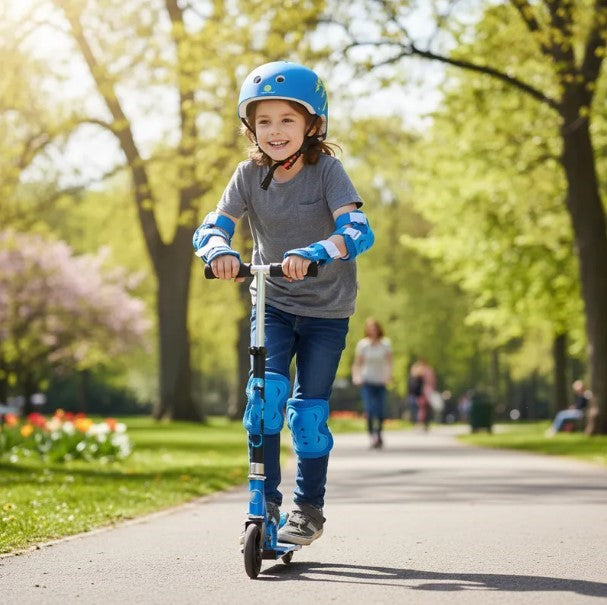 Set de casco y protectores Shield Kids - Azul