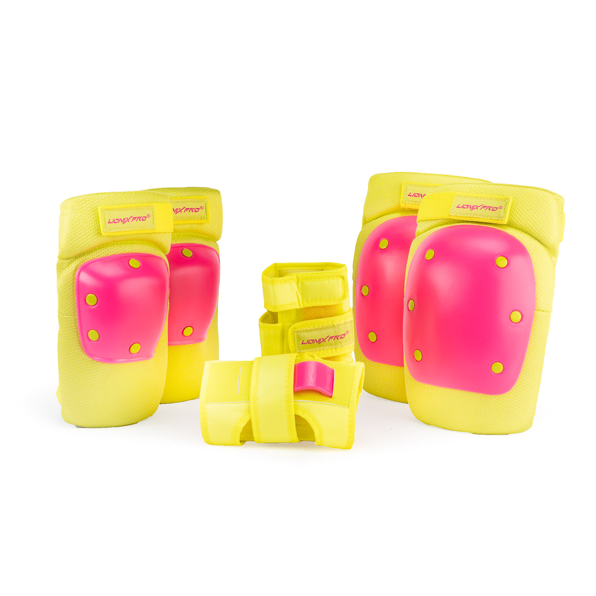 Set de casco y protectores Shield - Amarillo Neón