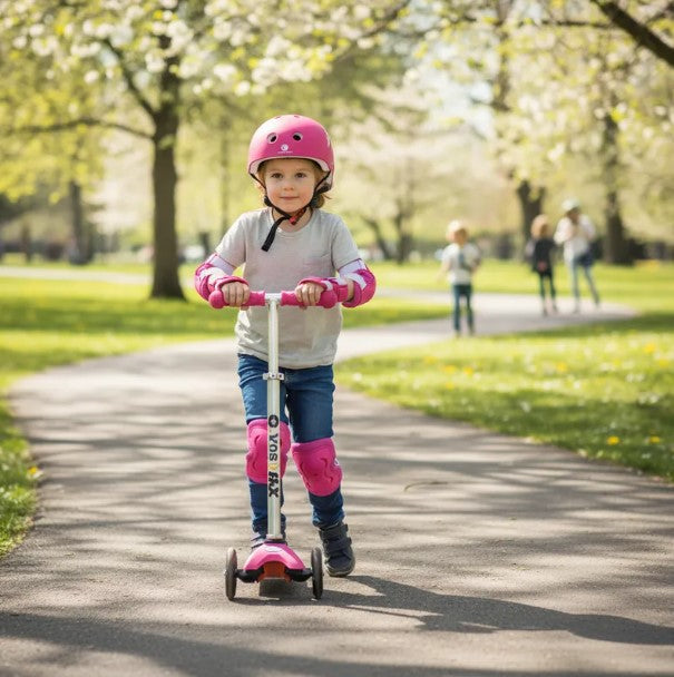 Set de casco y protectores Shield Kids - Rosa