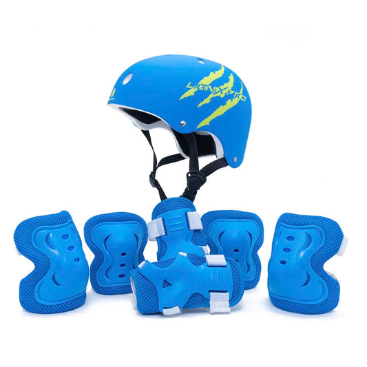 Set de casco y protectores Shield Kids - Azul