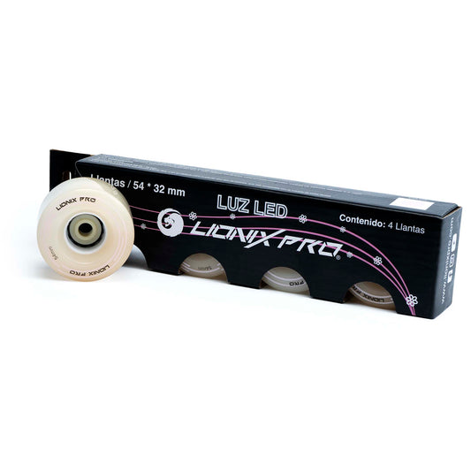 Set de 4 ruedas Nebular con luz LED - 54x32mm